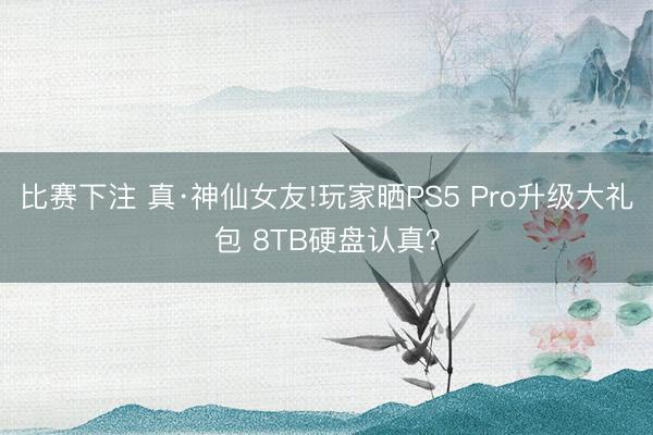 比赛下注 真·神仙女友!玩家晒PS5 Pro升级大礼包 8TB硬盘认真?