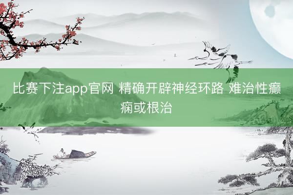比赛下注app官网 精确开辟神经环路 难治性癫痫或根治