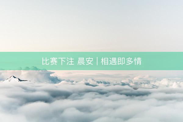 比赛下注 晨安 | 相遇即多情